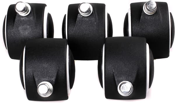 Sæt med 5 hårde gulv hjul 11 mm - til kontorstol, 11/50 mm, W