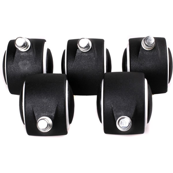 Sett med 5 harde gulv hjul 11mm - for kontorstol, 11/50 mm, W