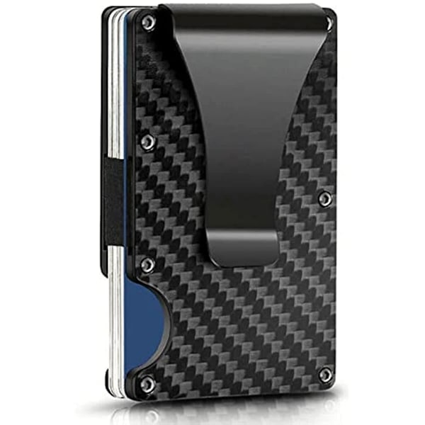 ##/1 st RFID kolfiber kreditkortsfodral, svart##/