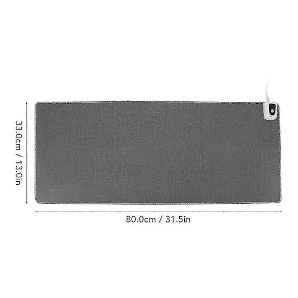 Varmt Skrivbordsunderlägg Bordsmatta Elektrisk Värme Musmatta för Sovsal Hemmakontor 100240V Digital Display 80x33cm EU-kontakt
