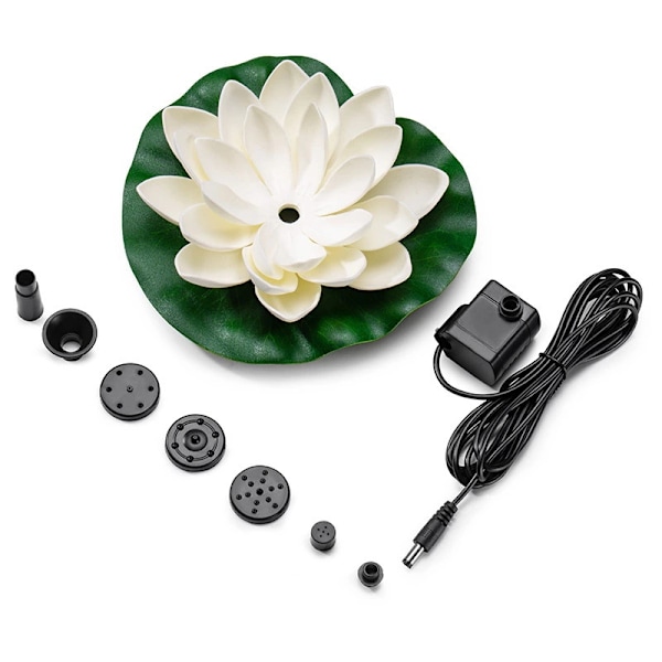 ##/1.2w Vattentät Lotuslampa för Utomhus - Vit, Flytande Konstgjord##/