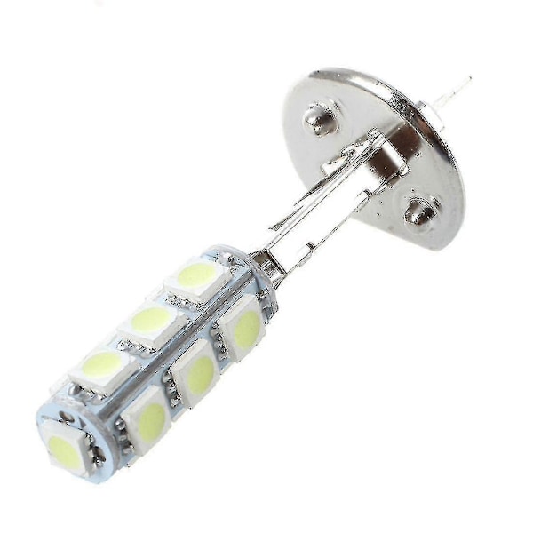 2 kpl Auton valo Ajovalopolttimo H1 Valkoinen 13 Smd 5050 Led-sirua (exwo)