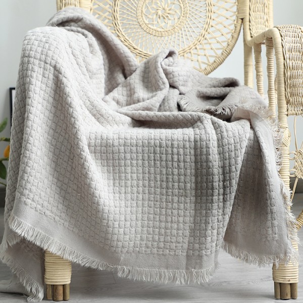 ##/Grå sofa teppe sjal sengeteppe kontor lur teppe##/