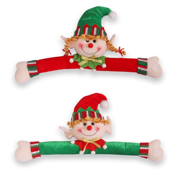 Pieces Julegardin Holdbacks - Tegneserie Elf, Dukke Gardin Ho