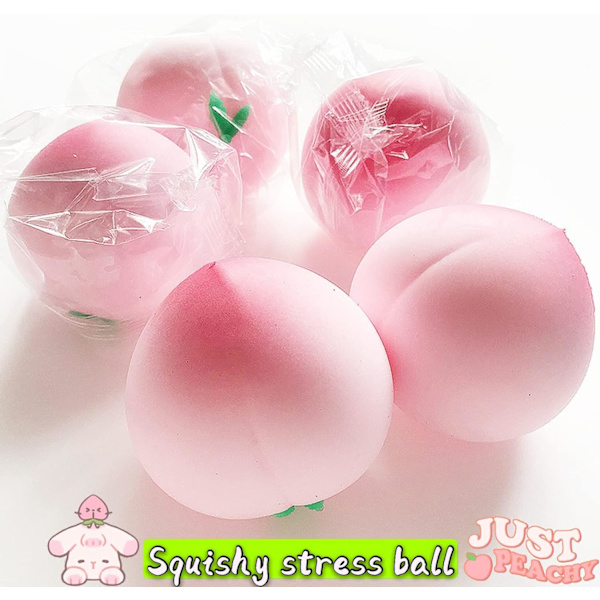 Fluffig stressboll persika klämboll (rosa), rolig degboll sens