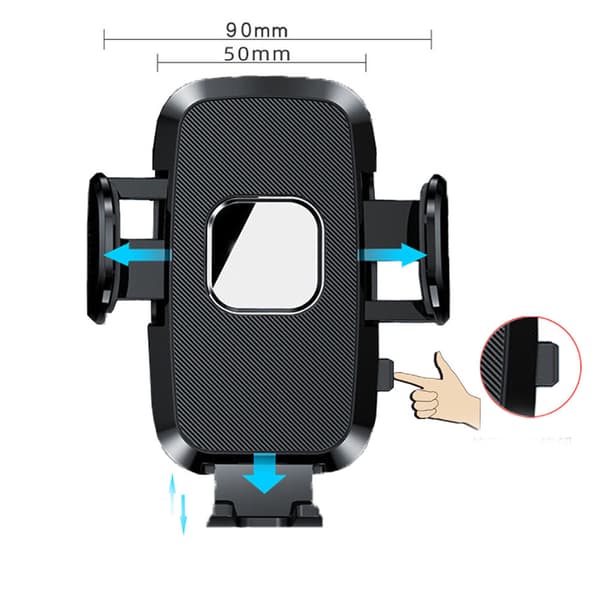 Biltelefonholder for dør Universal bærbar base/3 i 1: Sugekopp