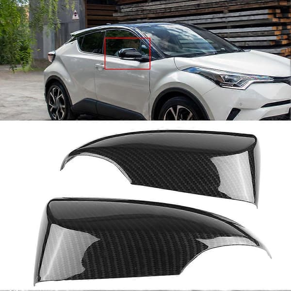 1 par karbonfiberstil sidespeildeksel trim passer for Toyota CHR