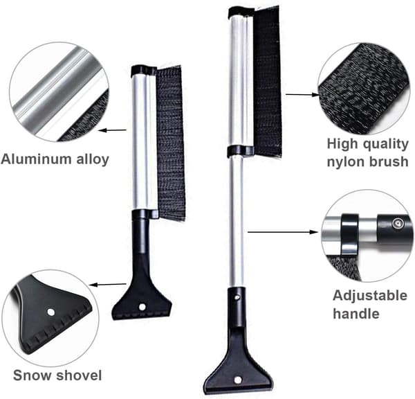 Lumipensseli, Teleskooppinen Lumikaavin Lumikola, Lumipensselit 2 in 1