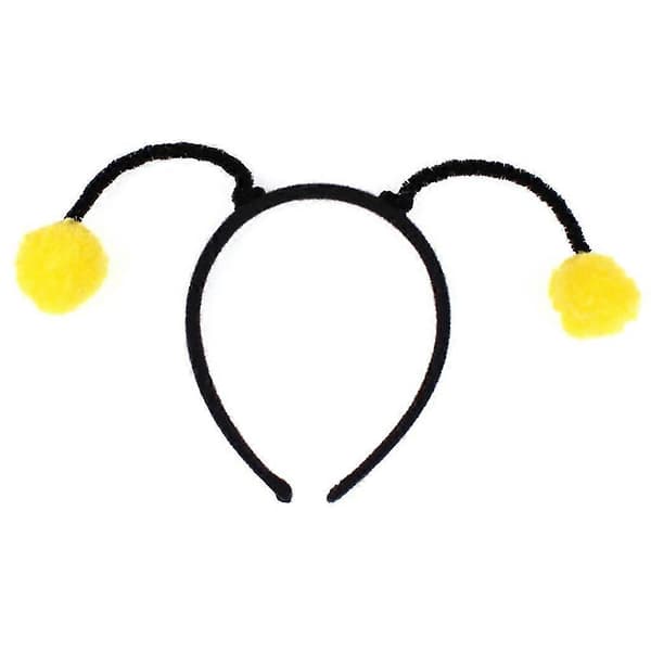 Kvinner Jenter Søtt Bie Antenner Hodebånd Fluffy Pompom Ball Cosplay Kostyme Hår H