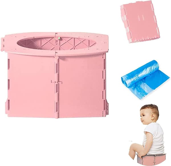 Baby Potty, Vikbar Barnstol, Pulver, Inga Rengöringsväskor