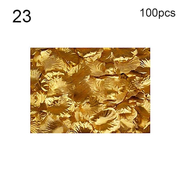 100 stk. Fake Blomster Romantiske Fargerike Stoff Kunstige Roseblomstblader til Bryllup 23