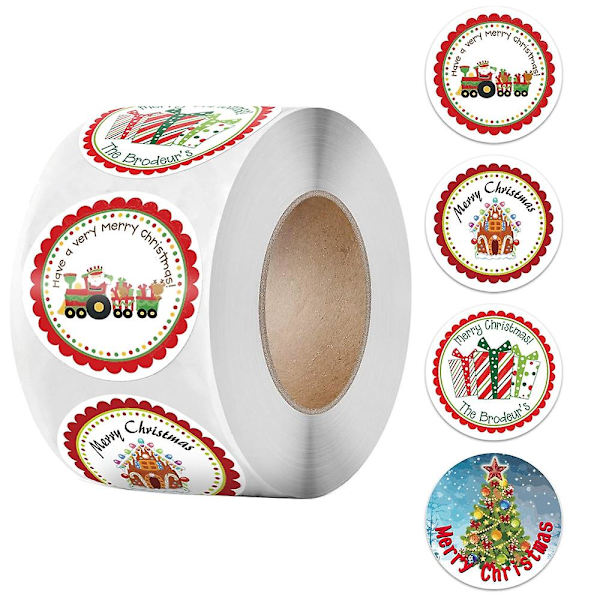 &4 Designs 1 tuuman jouluaiheiset sinettitarrat tarrat DIY-lahjojen leivontaan pakkauksiin kirjekuoriin paperitavaroiden koristeluun qy711-100kpl&