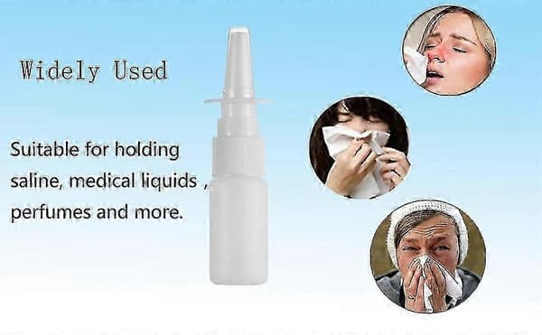 20-pack 30 ml vita tomma återfyllningsbara nässprayflaskor dimma näsa nässpruta flaska dimsprutor atomizers sminkvattenbehållare