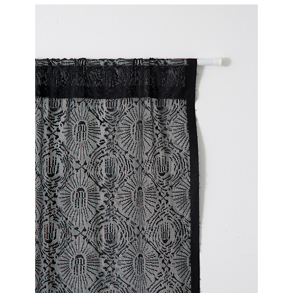 ##/Sort Dørgardiner i Blonder - Spøgelseshænder, 100cm x 200cm R##/