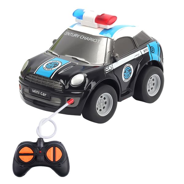 ##/Fjärrstyrda bilar för barn 2-7 år Mini RC Polisbil 2.4 GHz Cartoon Leksaksbilar##/