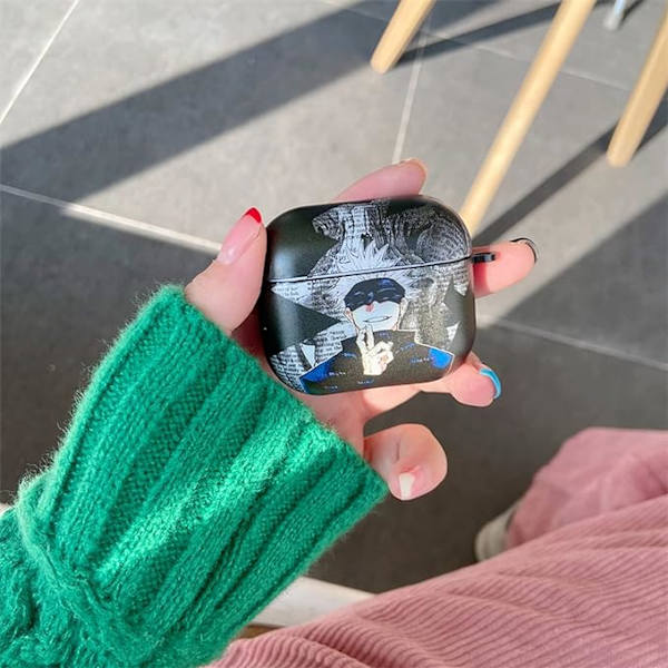 TPU beskyttelsesetui for tredje generasjon Airpods (svart bakgrunn