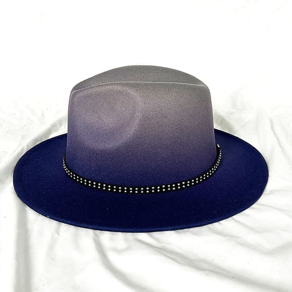 Grå-blå cylinder denim bowlerhat