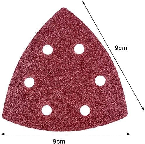 Sett med 72 delta slipe-trekanter - 6 hull - 93 x 93 x 93 mm -