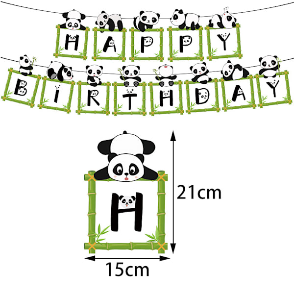 Bambu panda tema födelsedagsdekoration, populära ballonger, mode