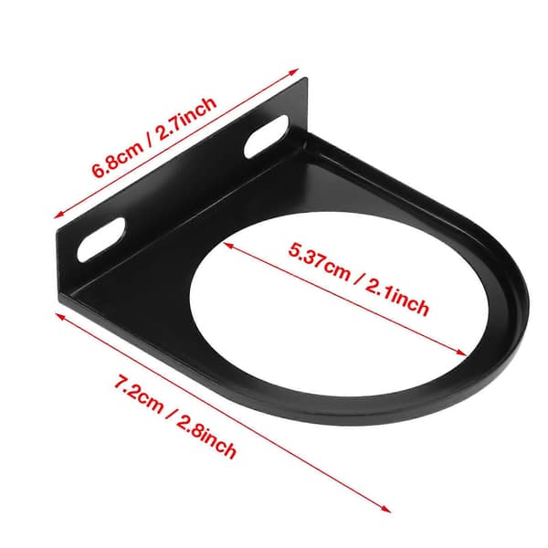 52mm 2 Tum Universal Enkelhåls Mätarhållare Pelarmontering Pod Fäste Svart