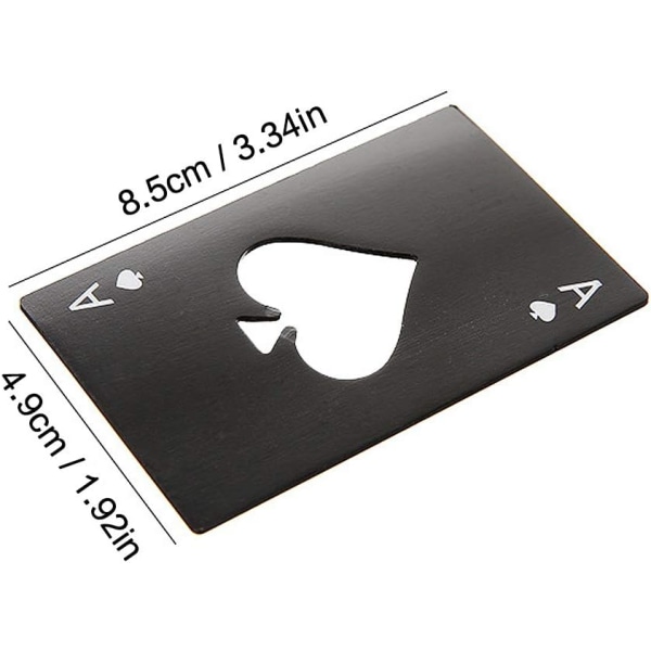 2 stk. Poker Flaskeåpner, Rustfritt Stål Flaskeåpner, Sui