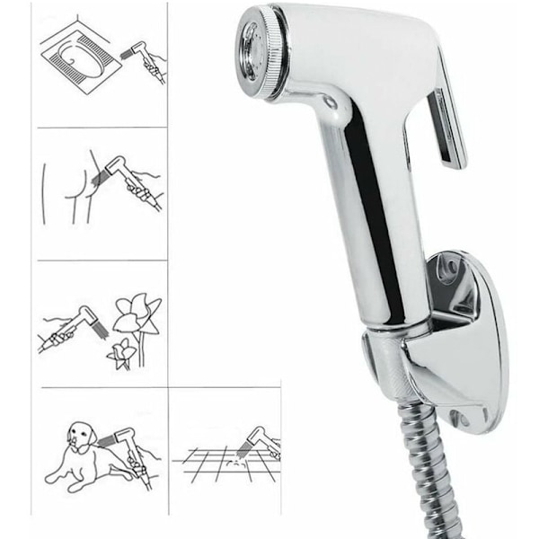 Bruse-Bidet Toilet Multifunktionel Håndbruser med Slangeholder