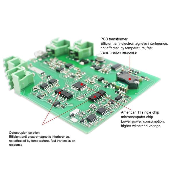DC Signalisolator Spänningsströmkonditionerare 1 Ingång 2 Utgång Strömförsörjningsdistributör