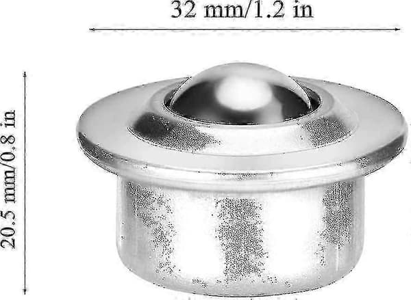 10 kpl Huonekalupallopyöriä, pyörivät pallopyöriä (hopea)