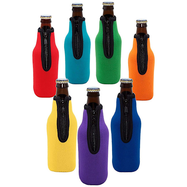 ##/4 stk Standard 330ml Ølflaskehylser med Glidelås Standardbokshylser Neoprenbokshylser##/