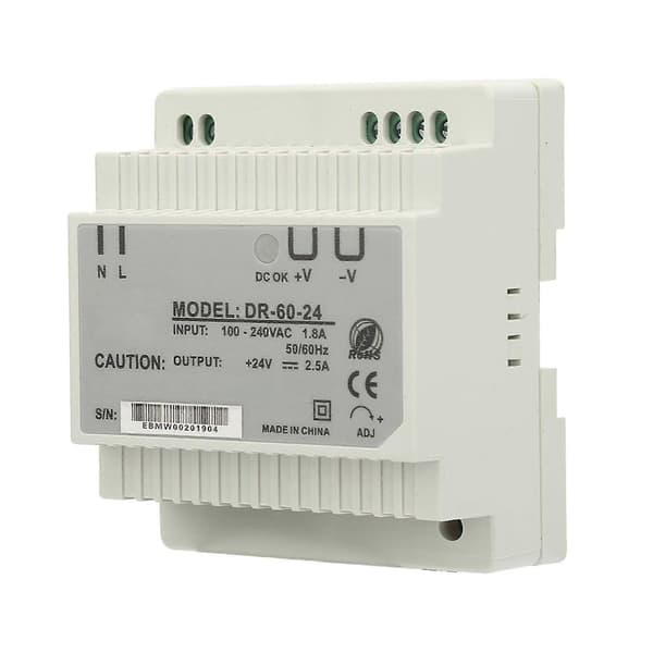 DR?60?24 60W Enkelt Output 24V Din Skinne Strømforsyning AC/DC Switching Strømforsyning