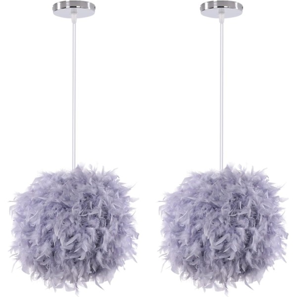 Fjer Pendellampe, Moderne 30CM Kugle Lysekrone, E27 Loft