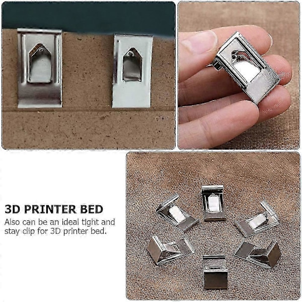 50 st Fotoram Metallfjäder Vridklämmor Hängare Krokar Tillbehör (Silver)