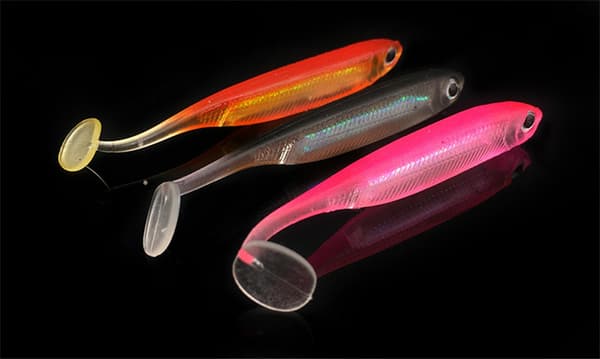 Fire-delt T-hale bionisk agn regnbuefisk, 7,5 cm/2,2 g hul ba