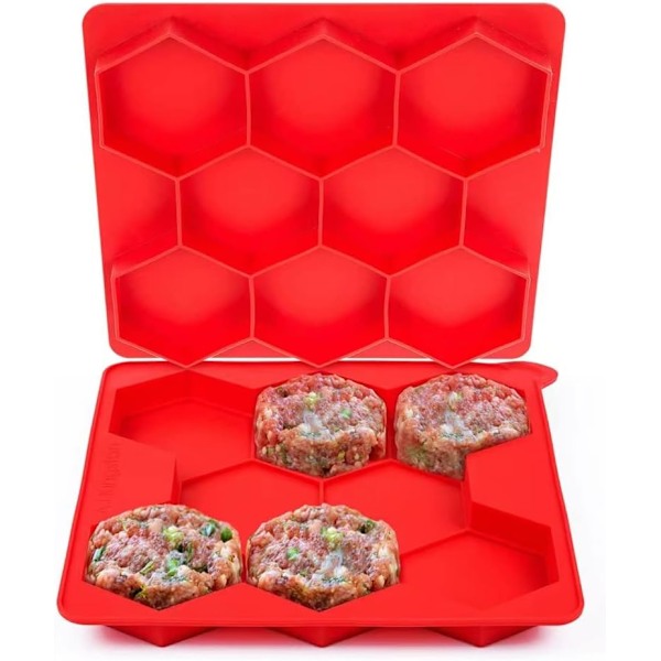 8-i-1 Silikon Burgerform - Non-Stick - Perfekt Burgerpress i Silikon