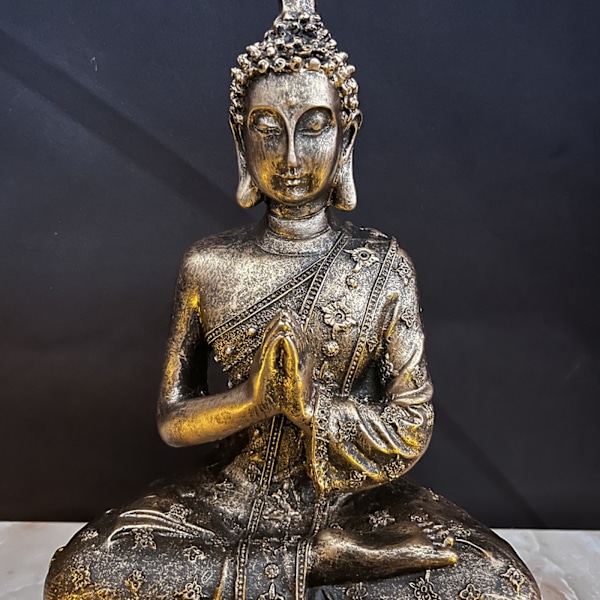 Buddha figur Buddha statue med fyrfadsstage Sakyamuni
