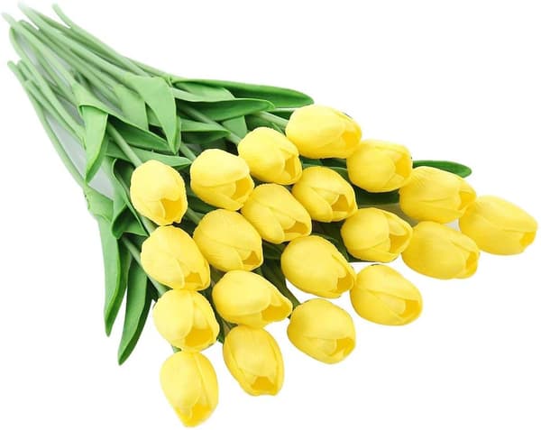 20 stk Real Touch Latex Kunstige Tulipaner Blomster Kunstige Tulipaner Flo