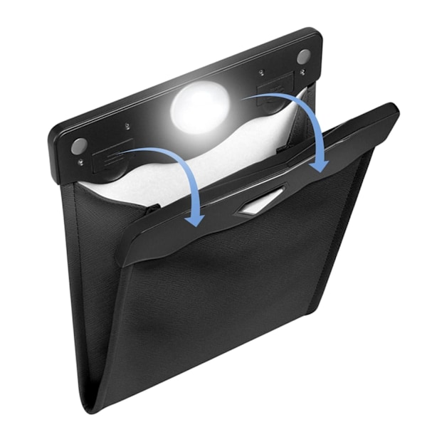 ##/Älykäs LED-auton roskakori - Vedenkestävä roskapussi autoon PU-nahasta##/
