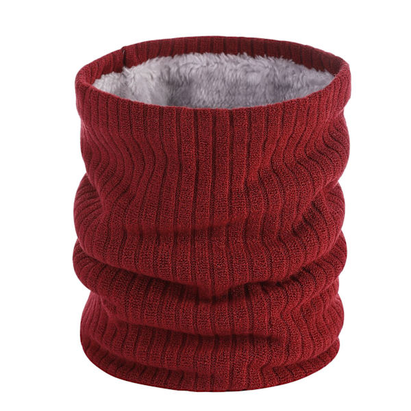 ##/Stickad halsduk vinterhalsvärmare fleecefodrad tubhalsduk, (1 styck)##/