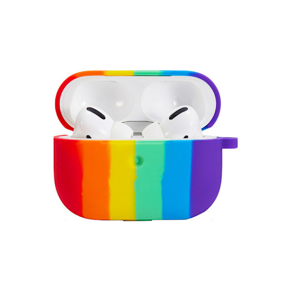 Regnbue - Beskyttende etui kompatibelt med AirPods 3 [Regnbue Sil