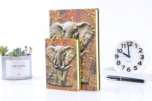 Lille Vintage Læder Notesbog A6, Hardcover Journal Dagbog Lomme