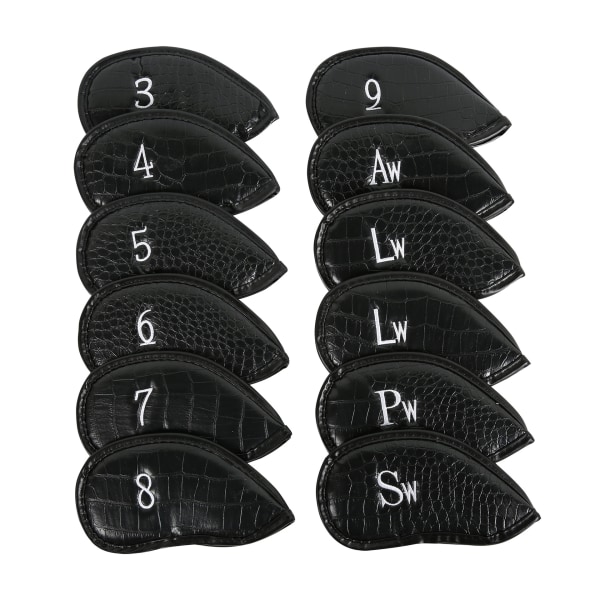 #12 stk Syntetisk læder golfkøllehoved jernbetræk MT/PU#