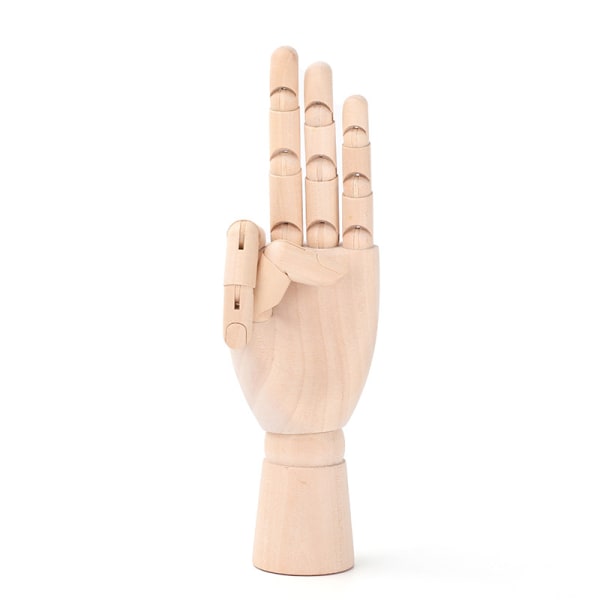 #1 stykke trekunstnerhånd for venstre hånd - justerbar#