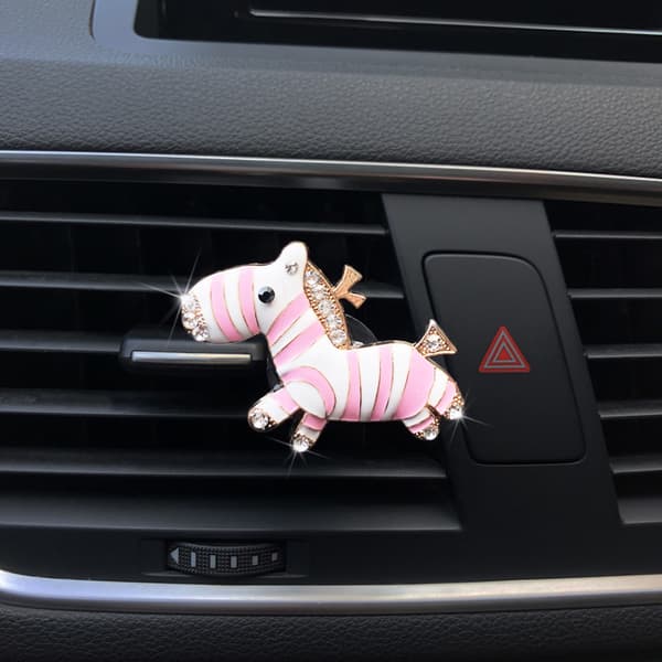##/2 stycken Zebra bil luftutsläpp aromaterapi clips med oljedroppande strass##/