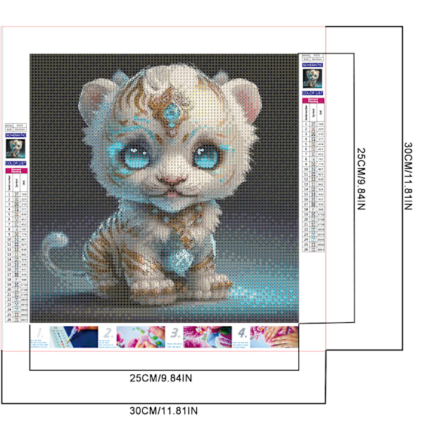 ##/30 x 30 cm, Måla DIY Diamantmålning Bilder Kit Kristall ##/