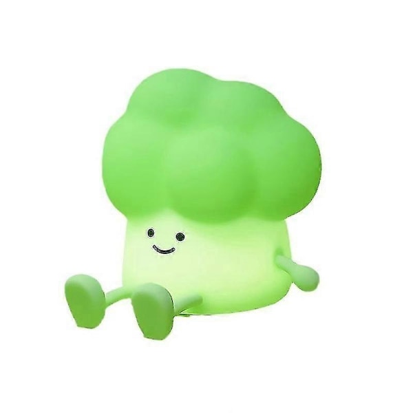 Broccoli USB Uppladdningsbar Nattlampa med 3-Stegs Dimning - Mjukt Skimrande Sänglampa