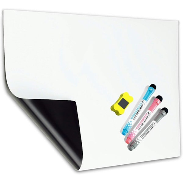 1 x magnetisk whiteboard, 3 penner, 1 whiteboard-viskelær Magnetisk hv