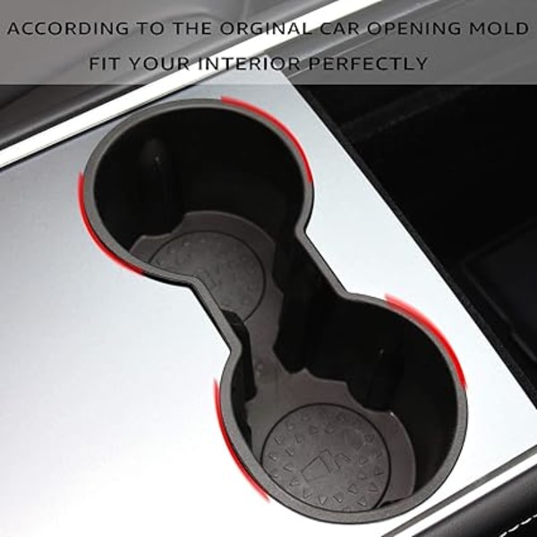##/Passer til Tesla Model Y Model 3 2022 2021 Centerkonsol Kopholder Kun kompatibel med ny konsol##/