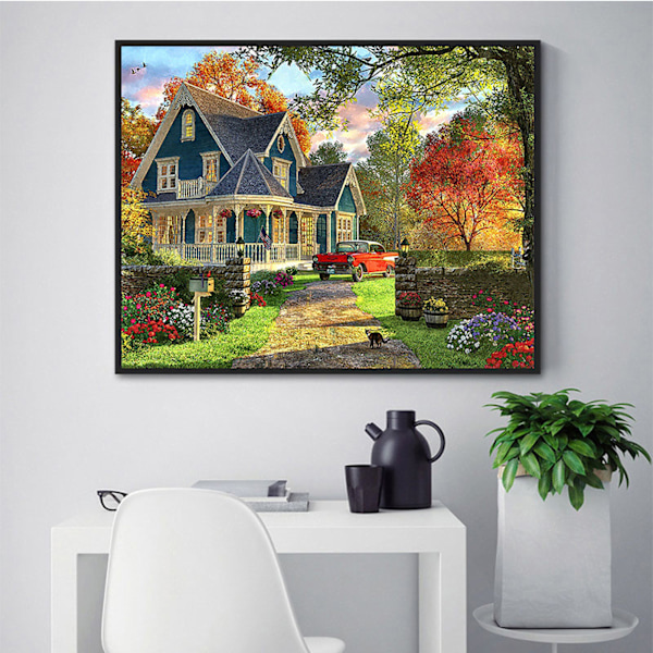 ##/Maleri DIY 5D Diamantmaleri Sæt Landskab Maleri Landdistrikt##/