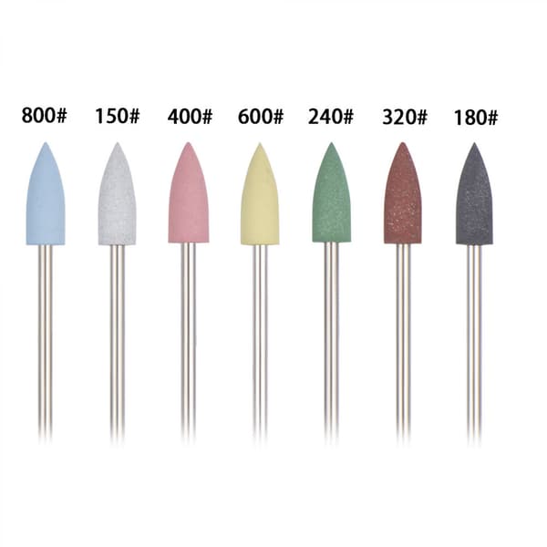 10 st/4 set Nagelborr Set Gummi Poleringshuvud Nagelkonst