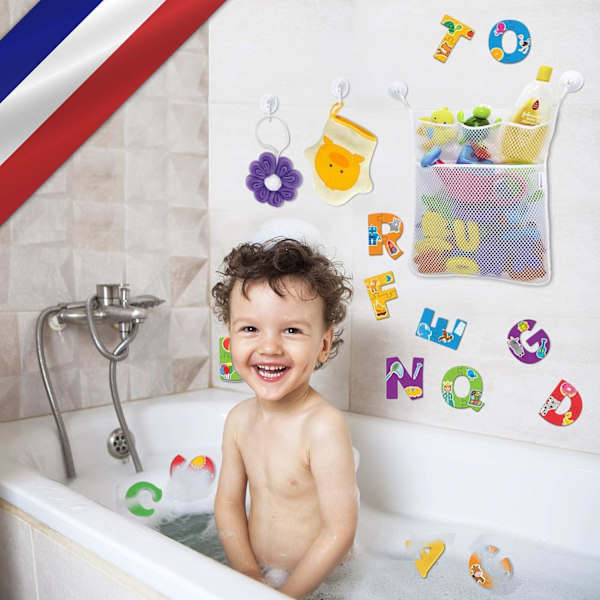 Badekar Bruse Badelegetøjs Opbevaringsnet - Baby Legetøjsnet + GRATIS 2 Stærke